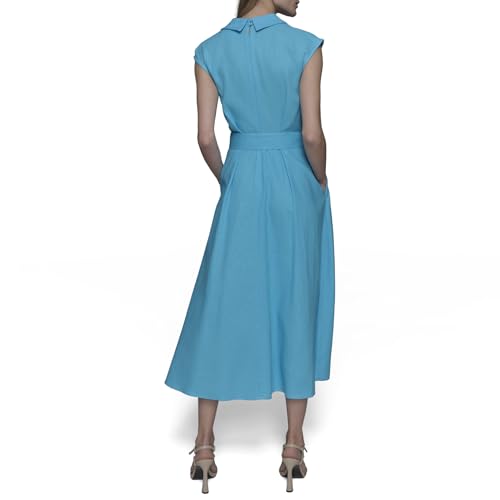 KARL LAGERFELD Women's Short Sleeve Multifunctional Shirt Dress4