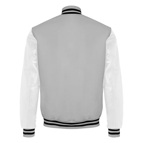 Image of Red And Black Letterman Jacket Men - Mens Black Varsity Letterman High School Baseball Bomber Jacket