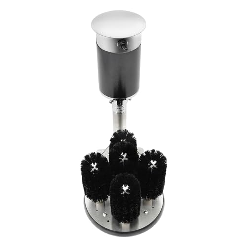 Glass Washer, Stainless Steel Wine Glass Washing Machine Commercial Glass Washer with 5 Cup Brushes, Electric Cup Cleaning Machine Cup Washer for Hotels Cafes Restaurants