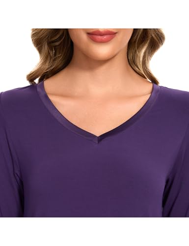 Image of GYS Womens Bamboo Viscose Nightgown Super Soft Lightweight Night Shirts for Sleeping