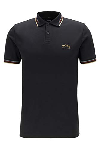 Preisvergleich Produktbild BOSS Herren Paul Curved Poloshirt, Schwarz (Charcoal 12), L EU