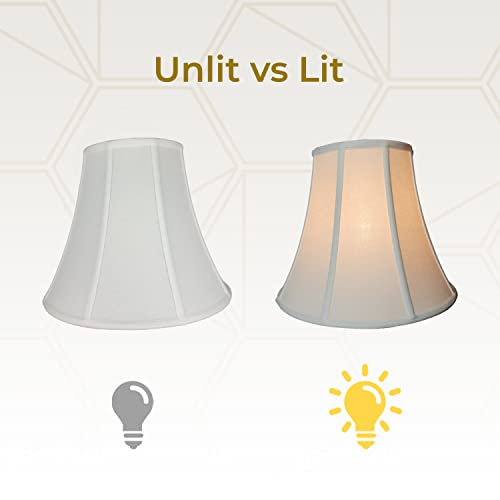 Image of Royal Designs, Inc. BSO-704-14LNWH-2 True Bell Basic Lamp Shade, 7 x 14 x 11.5, Linen White, 2-Pack