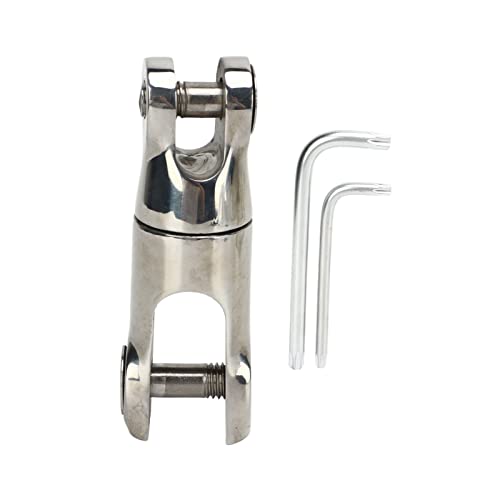 Pissente Boat Anchor Chain Swivel Connector, 316 Stainless Steel Proof 3/8in-1/2in Fit for 10 to 12MM Chain, Heavy Duty Boat Anchor Chain Swivel Connector