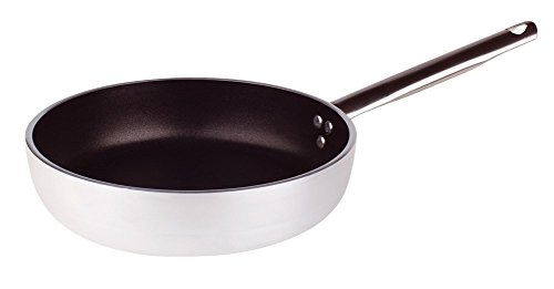 Pentole Agnelli ALSA2111S40 Padella Antiaderente Diritta Spessore 5 Millimetri Con Fondo Rettificato E Manico Tubolare Inox, Diametro 40 cm