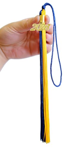 Image of Navy and Gold Graduation Tassel 2026 for Grad Cap and Graduation Ceremony Accessory Decoration