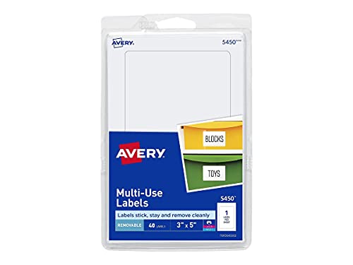 Removable Print or Write Labels, 3 x 5 - White (Pack of 40)

Removable Storage Stickers, Self-Adhesive Food Freezer Date Labels - Waterproof, Oil-Resistant, Easy Clean, No Residue, Blue Labels