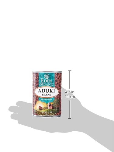 Eden Organic Aduki Red Beans, 15 oz Can, (Azuki, Adzuki), Vegan, Non-Fat, No Salt Added (Pack of 4)