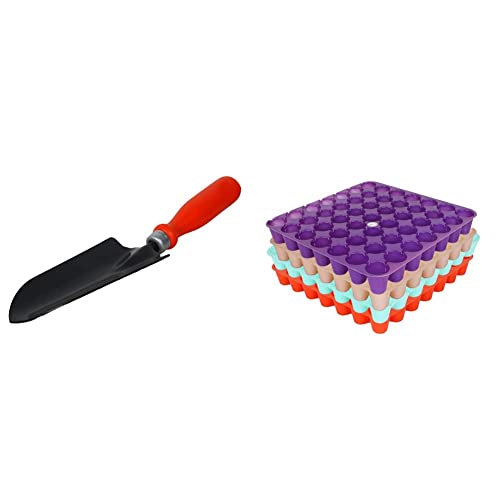 Image of Kraft Seeds Trowel & Cheap & Heavy 4 Colourful Reusable Seeds Trays for Germination of All Kinds Seeds (Set Combo