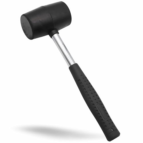 Mazo de goma Martillo de hule, Martillo de goma, Mazo de goma, Herramienta de caucho, Mazo de caucho, Martillos de hule, Golpe suave, Mazo con cabeza de goma, 430 Gramos