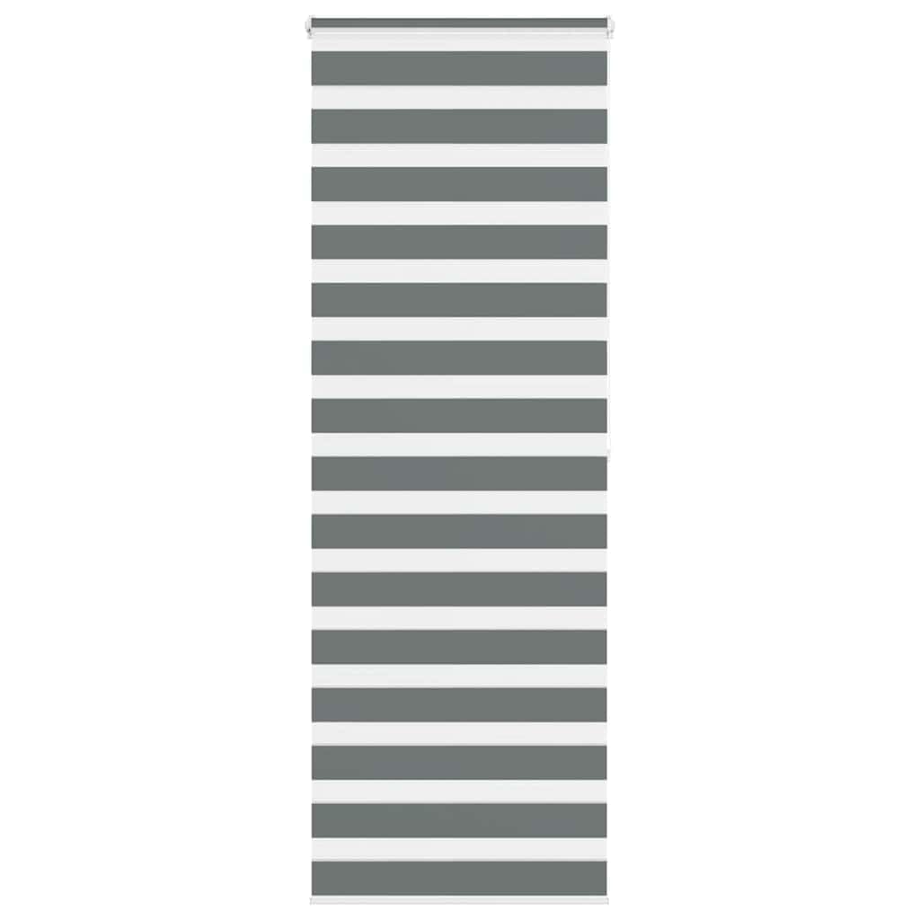 vidaXL Zebra Blind Dark Grey 75x200 cm Fabric Width 70.9 cm Polyester, zebra roller blind, dual roller blind, zebra blind for window
