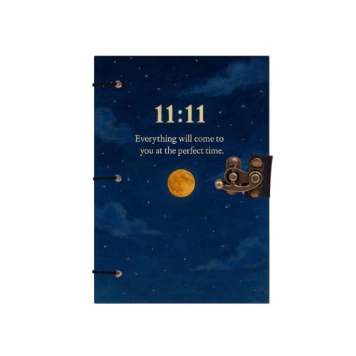 Image of Blue 11:11 Diary Notebook 7x5 Inch 160 Pages Unruled Journal for Writing