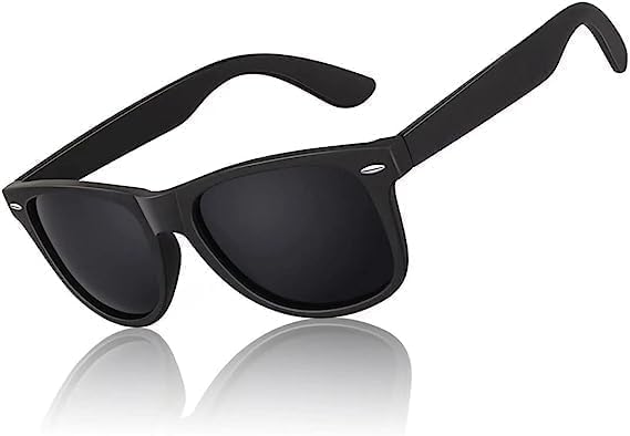 Polarised Sunglasses for Men Women UV400 Protection Shades 80's Retro Style Driving Cycling Sports Fishing Travel Sun Glasses, One Size