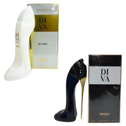 Image of Diva Blanc & Diva Spray Perfume Set, 100 ml / 3.4 fl oz Each | Long-Lasting Fragrances | Eau de Parfum | Pack of 2