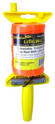 Pro Level Wiz Construction Line Reel con Nivel, Naranja, 540 pies - Cantidad 48 miniatura 1
