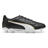 KING 20 PLAY FG/AG PUMA Chaussures de Football Unisexe King 20 Play FG/AG, Noir/Blanc/doré, 41 EU, Puma Black PUMA White PUMA Gold, 42.5 EU