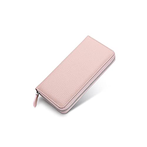 Womens Genuine Leather Wallet Large Capacity Female Purse Clutch Cowhide Lady Wallets Passport Coin Pocket