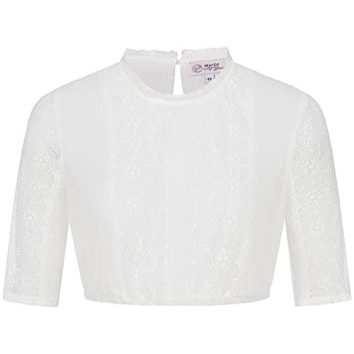 MarJo Trachten Damen Dirndlbluse Gustina-Nova in Weiß Trachten,...