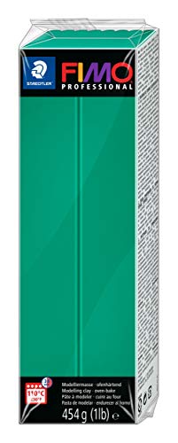 Staedtler FIMO professional - Pain pâte à modeler - 454 grammes - Vert pur - 8041-500