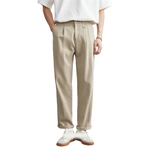 Men's Straight Casual Pants Solid Color Loose Suit Pants