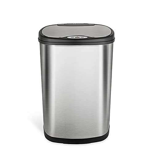 Ninestars TRASH-DZT-50-13 Dzt-50-13 Automatic Touchless Motion Sensor Oval Trash Can thumb #4