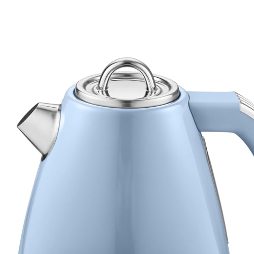 Swan SK19020BLN Retro Jug Kettle, Fast Boil, Easy Pour, 360 Degree Base, 1.5L, 3KW, Blue