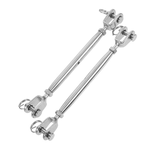 ABOOFAN 2Pcs Tensores Cerrados Cuerpo Quijada en Acero Inoxidable para Cable de Acero con Alta Durabilidad y Resistencia a la Corrosión miniatura 1
