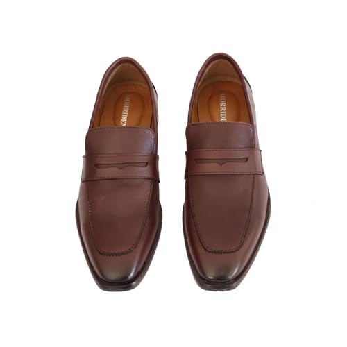 Image of Classic Genuine Leather Formal Penny Loafers for Men | Premium Formal Slip-On Shoes | Cushioned Comfort | Lightweight TPR Sole | Office & Business Wear