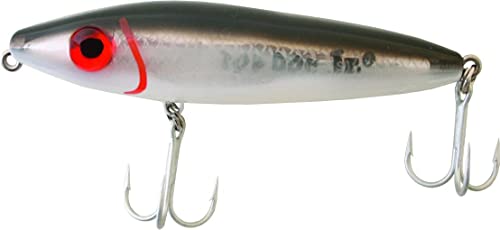Mirrorlure 84MR-21 Top Dog Jr Surface Black Bk/White/Silver 4in 3/4oz