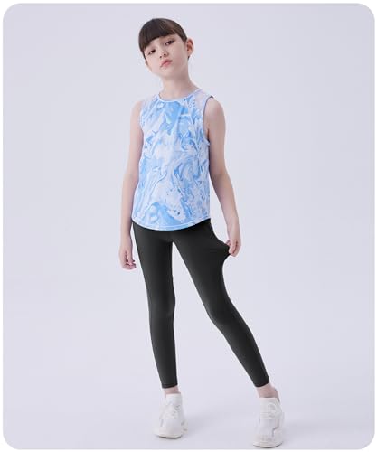 Girls Classic Leggings Lightweight Breathable Cool&Smooth Touch Summer Athletic Pants for Girls UPF50+ Sun Protection2