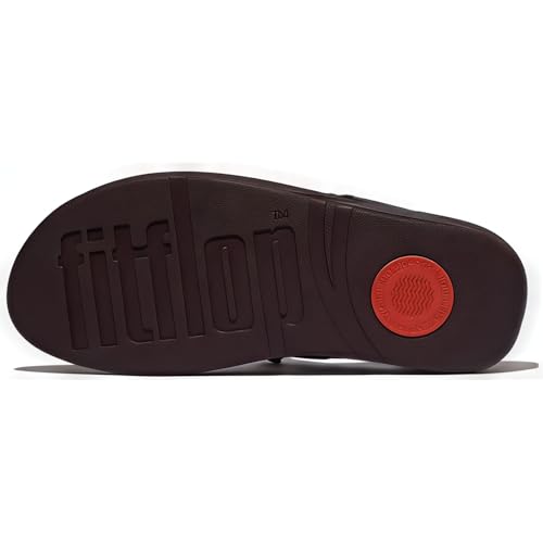 FitFlop Women's Lulu Glitz-Bow Leather Toe-Post Sandals Wedge3