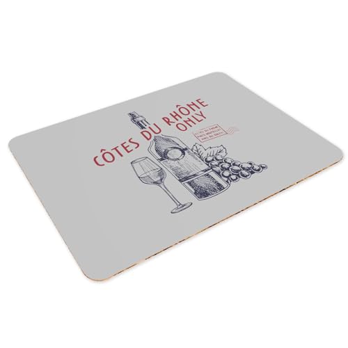 Napperons en liège gris grand format protège table bouteille vin - 3