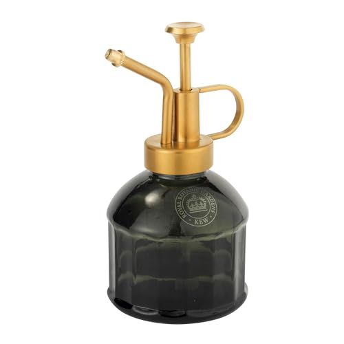 Spear & Jackson Kew Gardens Urban Oasis Brumisateur Plantes 0,25L en Verre, Vaporisateur d’Intérieur avec Pompe Métal Doré, Pulvérisateur pour Plantes,...