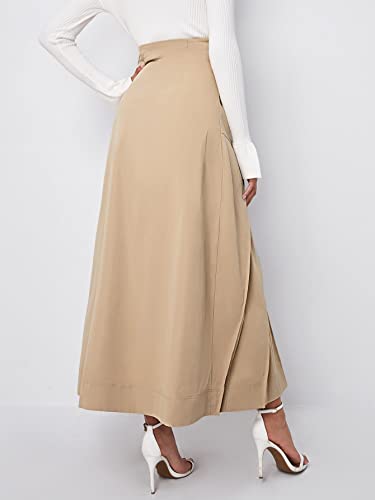 Women’s Summer Flowy Skirt Dress Buckle Strap Pleated Maxi Skirt3