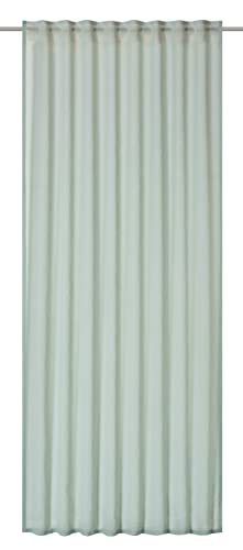 Elbersdrucke Cortina con Trabillas Ocultas Air 03 Mint Semitransparente 255 x 140 cm 201807 Cortina para Sala de Estar, Dormitorio, Cocina, Pasillo habitación Infantil Cover