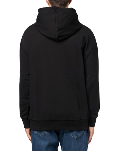 HUGO sweatshirt capuche homme coton noir avec patch logo original - 2