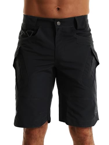 AUTIWITUA Men's Hiking Shorts Waterproof Tactical Cargo Short Pants Quick Dry Work Shorts with Multi Pockets(No Belt)3