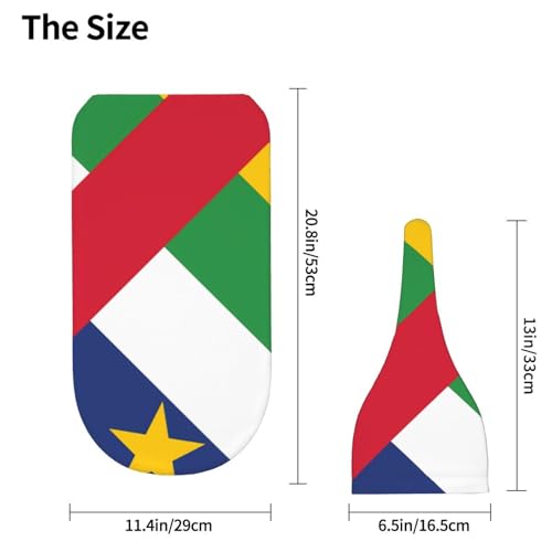 Central African Flag Print Newborn Swaddle Blanket with Beanie Set, Soft Baby Sleep Sack Receiving Wraps, for Boy Girl4