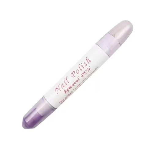 Nail Polish Corrector Pen with 3 Replaceable Tips - Manicure Tool for Quick Nail Art Mistakes Cleanup (Purple)