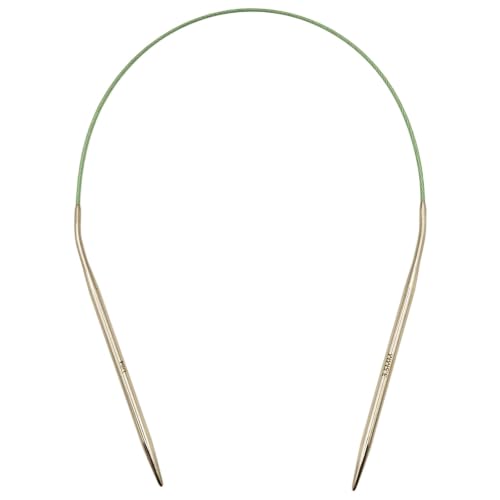 Image of OYEUYID Size 4 Circular Knitting Needles 16 Inch Metal Knitting Needle Set