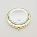 Mia Beauty Jeweled Compact Mirror | Make Up Purse Mirror | 2x/1x Double Sided | for Women, Bridesmaids, Gift | Gold Plated Metal + Clear Glass Rhinestone