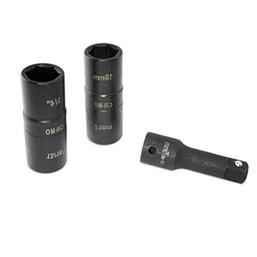 Set de 3 sockets de impacto Jikkolumlukka miniatura 2
