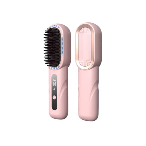 Cepillo alisador de cabello inalámbrico portátil miniatura 1
