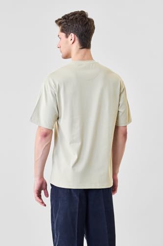 Image of SNITCH Men Oversized Fit T-Shirt | Premium 100% Cotton Breathable Fabric & Smooth Texture | Minimalist Casual Wear T-Shirt with Drop Shoulder & Half Sleeves for Daily Use