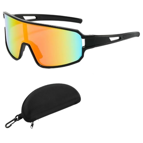 Image of PROBEROS Cycling Sunglasses for Men Stylish, UV400 Tinted Polarized Sunglasses Fashion Sport Set, Unique Frame Design, Outdoor Anti-Glare for Cycling, Driving, Hiking