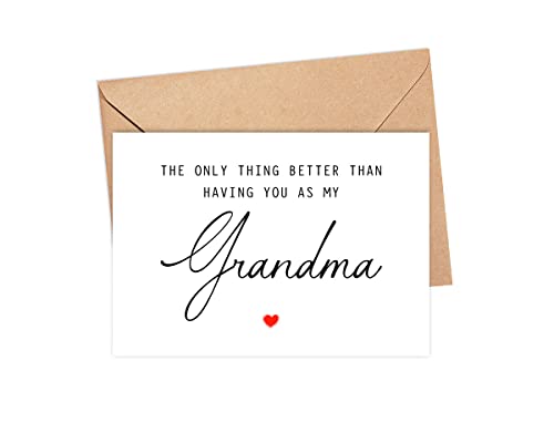 Image of The Only Thing Better Than Having You As My Grandma ...Is Our Baby Having You For A Great Grandma - Pregnancy Announcement Greeting Card - Grandma Card - We're Pregnant Card - Mother's Day Gift