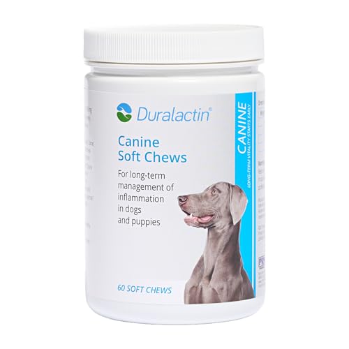 PRN Pharmacal Duralactin Canine Soft Chews - Joint Health Supplement for Dogs & Puppies - Supplement with Dried Milk Protein - 60 Count