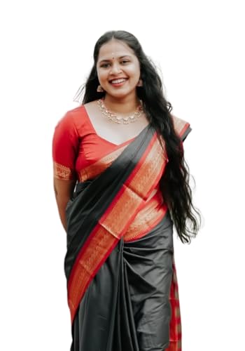 Paramparik Textile Women's Kanjivaram Soft Silk Saree With Blouse Piece