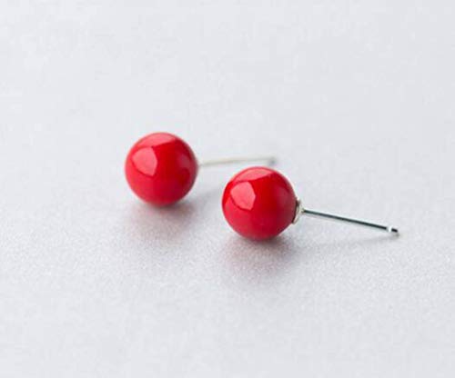 Boucles d'oreilles perles de perles synthétiques 6mm argent S925, le cadeau mixte parfait