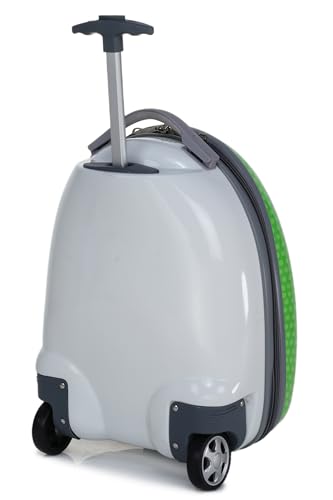 Image of ACEPACK Kids Trolley 15 inch Green Polycarbonate Rolling Suitcase for Kids, Carry-On Hard Sided Travel Trolley