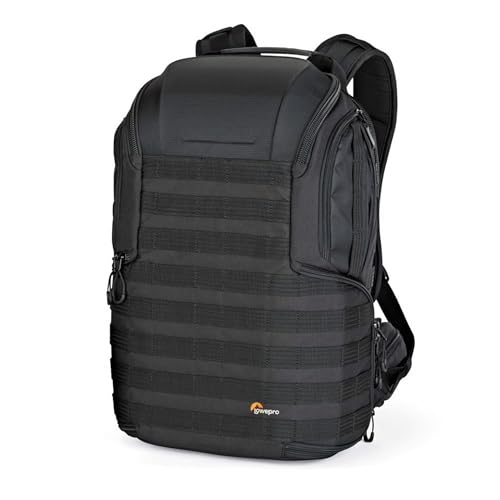 Lowepro ProTactic BP 450 AW 2 Pro 25L Comfortable Recycled and Solution-Dyed Fabrics Modular Backpack with CradleFit Pocket, All Weather Cover, and Utility Waist Belt (Black)